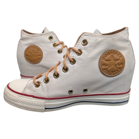 Converse Shoes - Converse 2016 CTAS Lux Mid Hidden Wedge Parchment Peached Canvas Sneaker 8